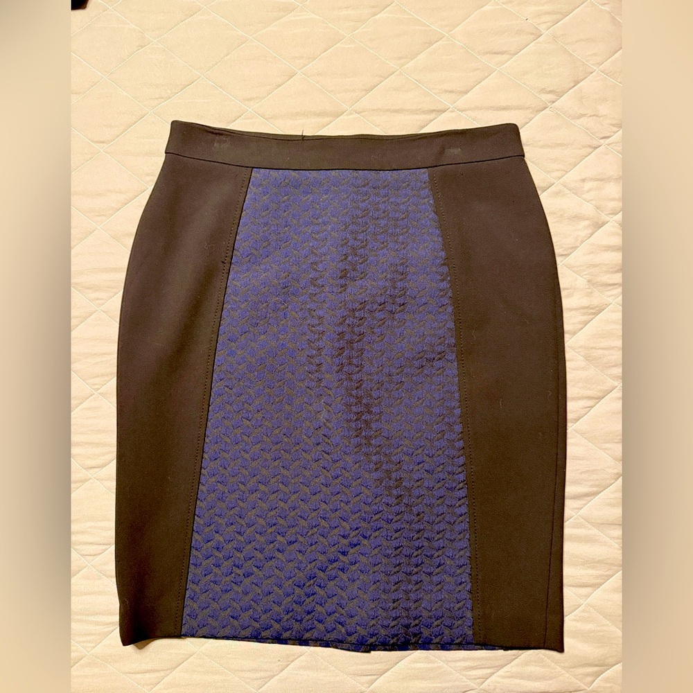 Halogen Blue Black Mini Pencil Skirt